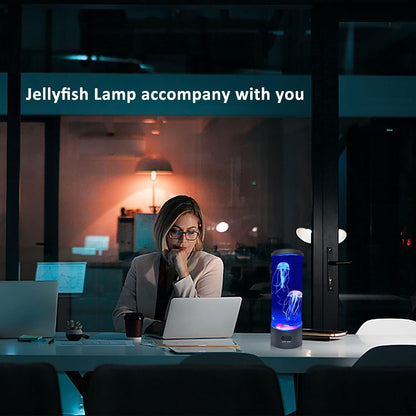 Jellyfish Tank Table Lamp with Color Changing Light for Room Mood Light for Relax LED Jellyfish Lamp